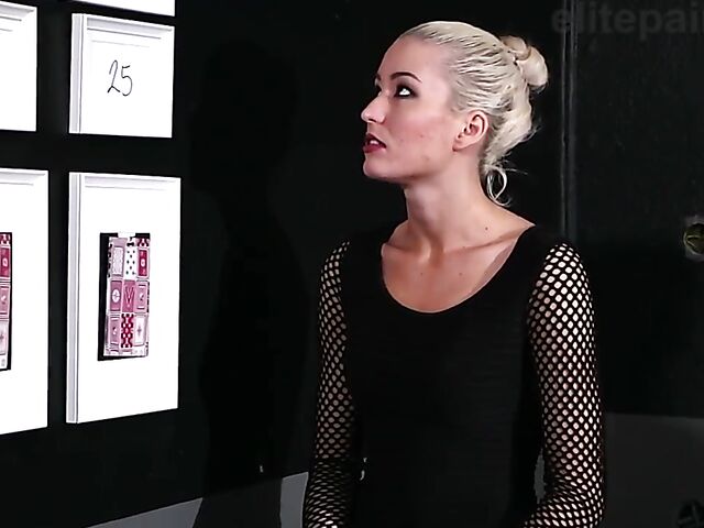 Extreme whipping with a screaming blonde slave