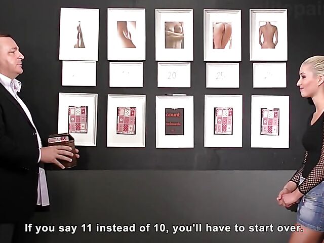 Extreme whipping with a screaming blonde slave