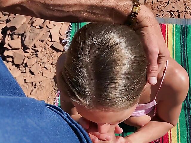 POV outdoor fuck in the desert with Stacy Sparks