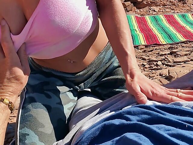 POV outdoor fuck in the desert with Stacy Sparks