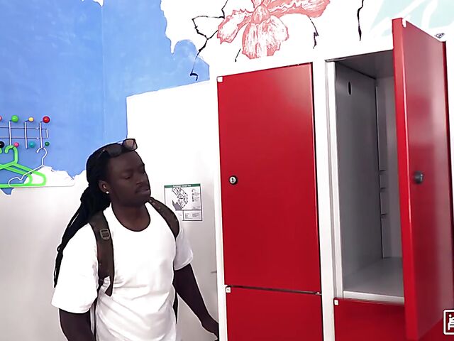 Interracial black cock anal in the hostel with slim hippie girl Eveline Dellai