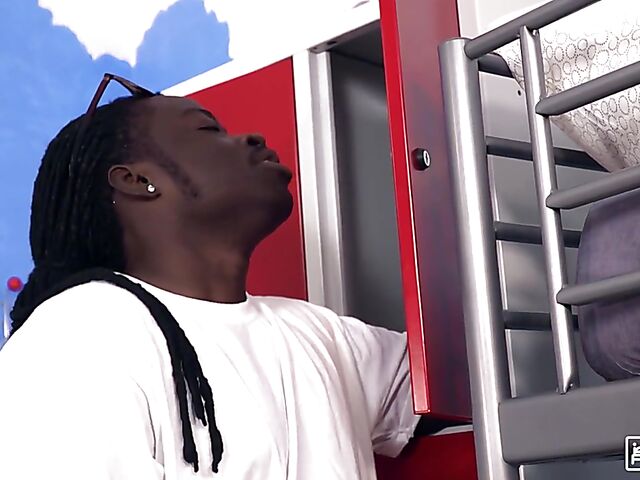 Interracial black cock anal in the hostel with slim hippie girl Eveline Dellai