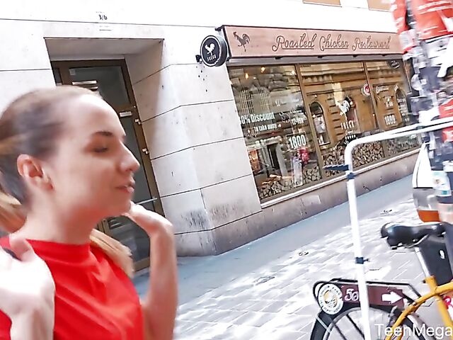 Hungarian teen Mona Blue gets picked up by a horny tourist