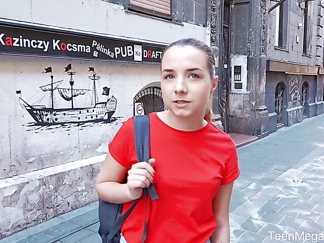 Hungarian teen Mona Blue gets picked up by a horny tourist