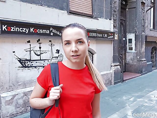 Hungarian teen Mona Blue gets picked up by a horny tourist