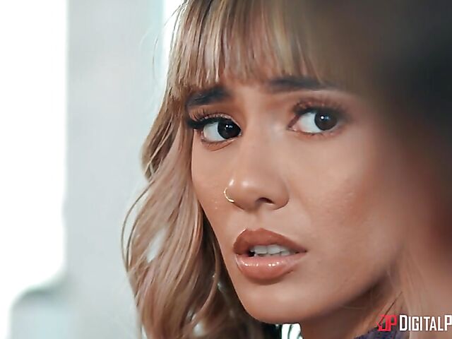 Black-eyed petite girl Janice Griffith gets railed in the bedroom