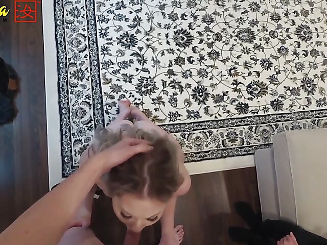 Asian on white POV doggystyle and blowjob with Britney Light