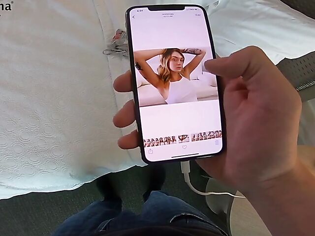 AMWF Blonde Charlotte Sins doing nasty things POV