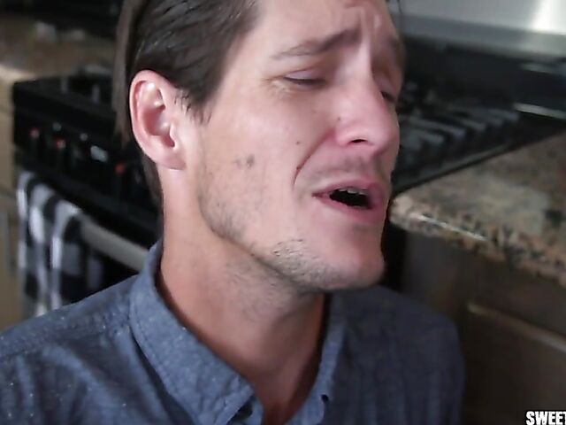 Lola Fae - Redhead girl strapon guy in the kitchen