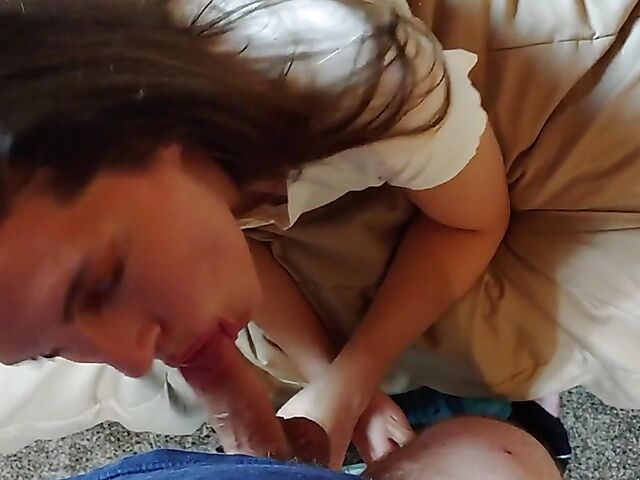 Bedroom POV sex with nasty stepdaughter Sadie Holmes