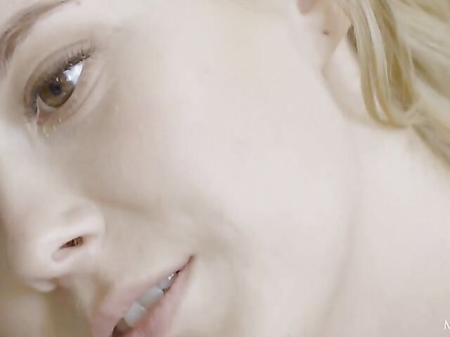 Cute blonde ballerina Casey fingering herself