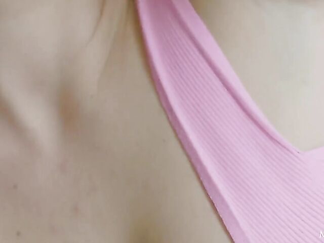 Cute blonde ballerina Casey fingering herself