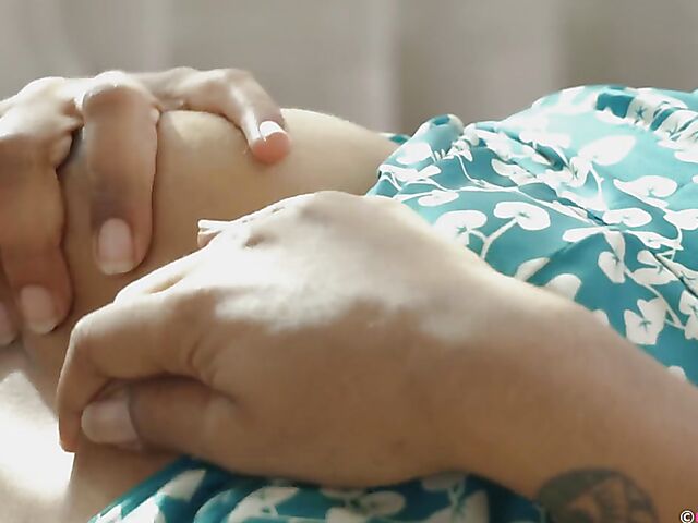 Hairy masturbation on the floor with brown skin Australian Indian chick Rhea