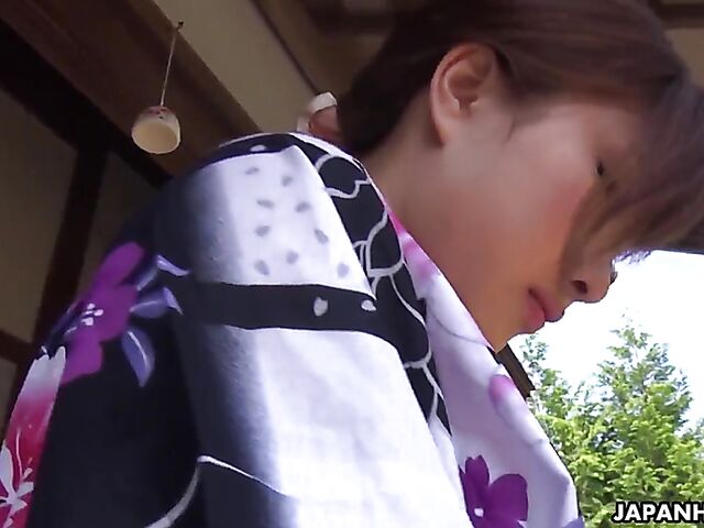 Maki Horiguchi - Japanese blowjob in the village