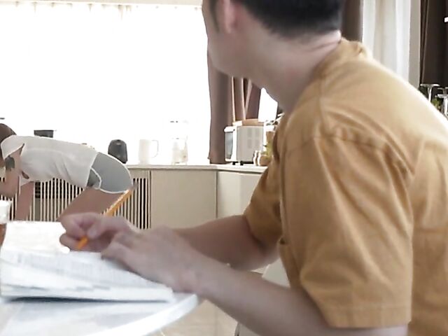 Skinny Japanese small tits stepmom Eru Sato seduces a boy