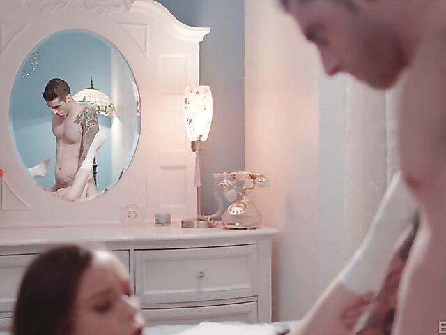 Lily Glee gets lovingly fucked on the bed in Erotica X