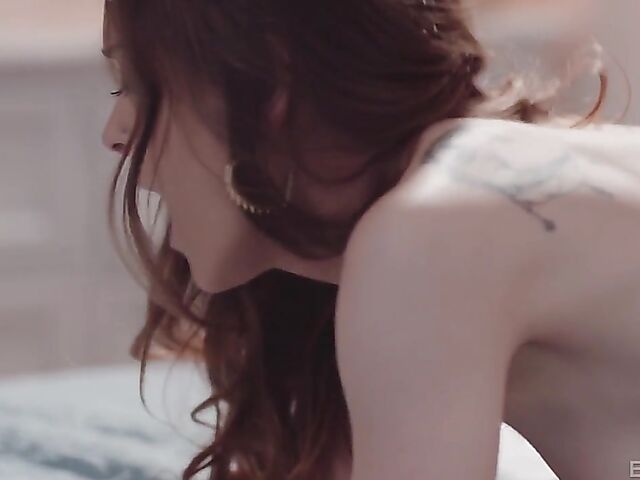 Lily Glee gets lovingly fucked on the bed in Erotica X