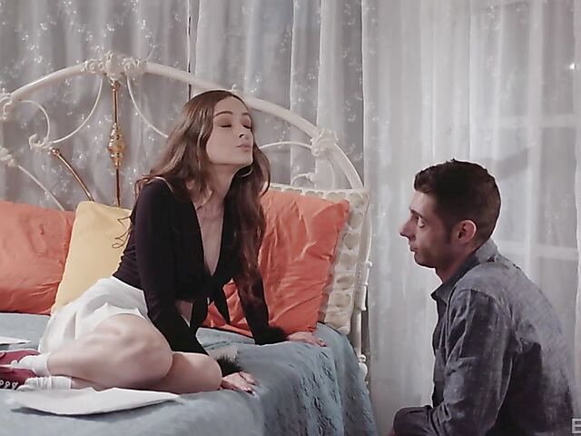 Lily Glee gets lovingly fucked on the bed in Erotica X