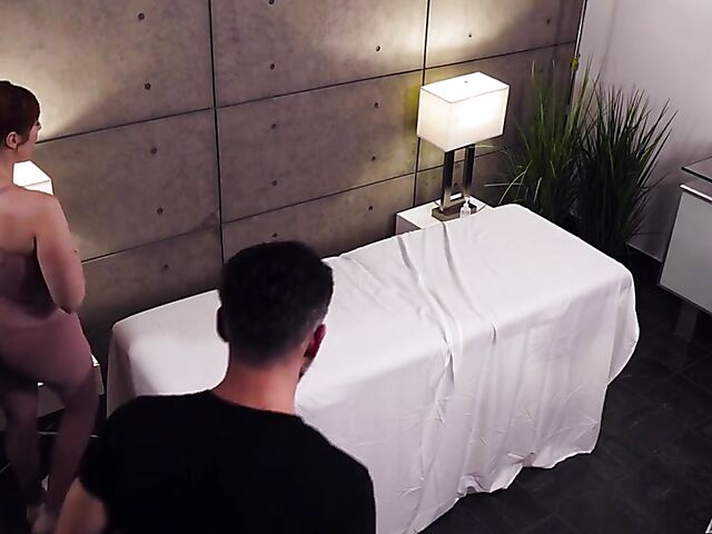 Body massage and milking table hand job at the same time with Valentina Nappi and Lauren Phillips