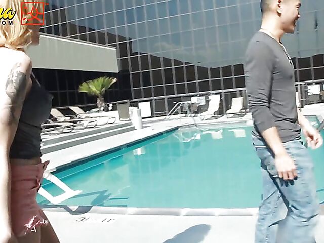 Pale skin chick Nora Ivy gives chinese cock a try in asian guy white girl interracial porn video