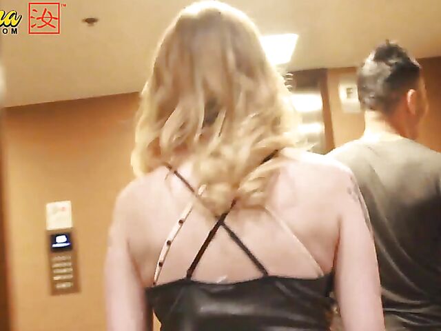 Pale skin chick Nora Ivy gives chinese cock a try in asian guy white girl interracial porn video