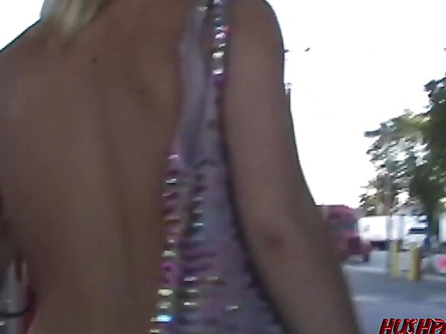 Goldie Coxx - Blonde nude walk and public blowjob