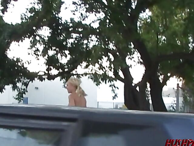 Goldie Coxx - Blonde nude walk and public blowjob