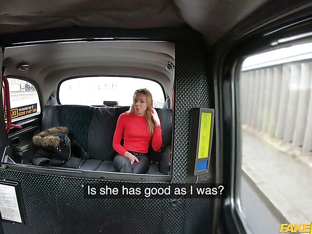 Hot taxi sex with easy french girl Angel Emily