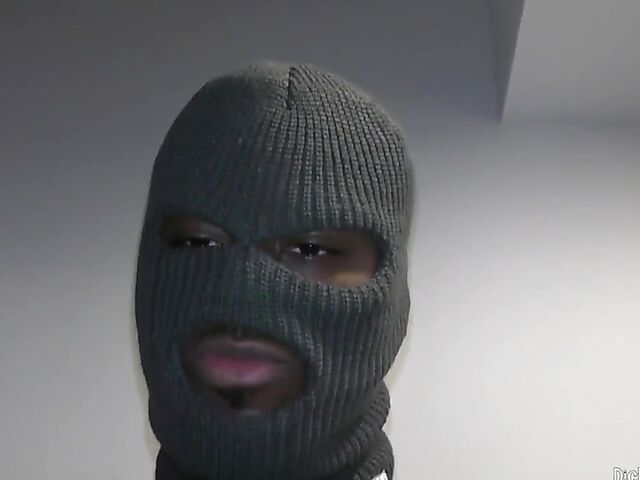 Nickey Huntsman - Interracial deep throat and ass lick with a masked black intruder