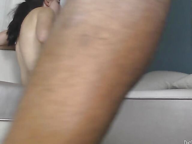 Nickey Huntsman - Interracial deep throat and ass lick with a masked black intruder