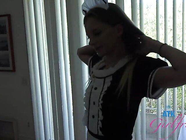 Naughty maid POV with cock loving Riley Star