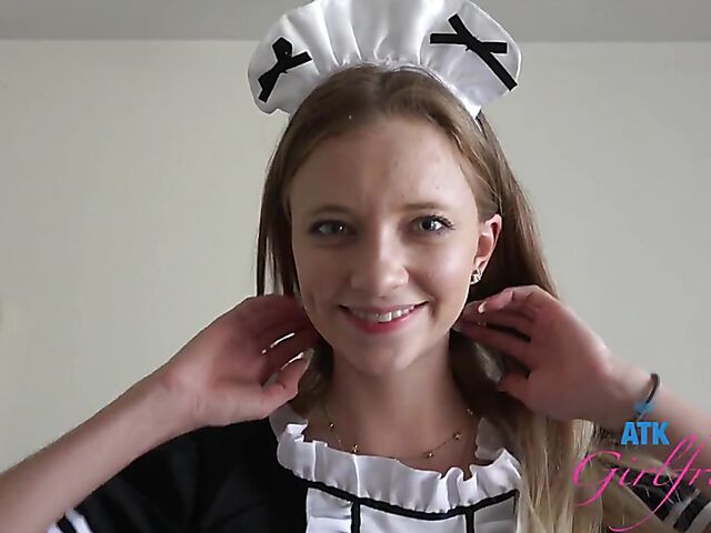 Naughty maid POV with cock loving Riley Star