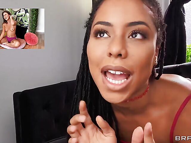 Two girls in lockdown Kira Noir and Paige Owens squirt masturbation in front of each other via a video chat