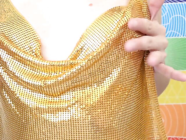 Dirty talking blonde in a miniskirt Kenna James loves her butt plug