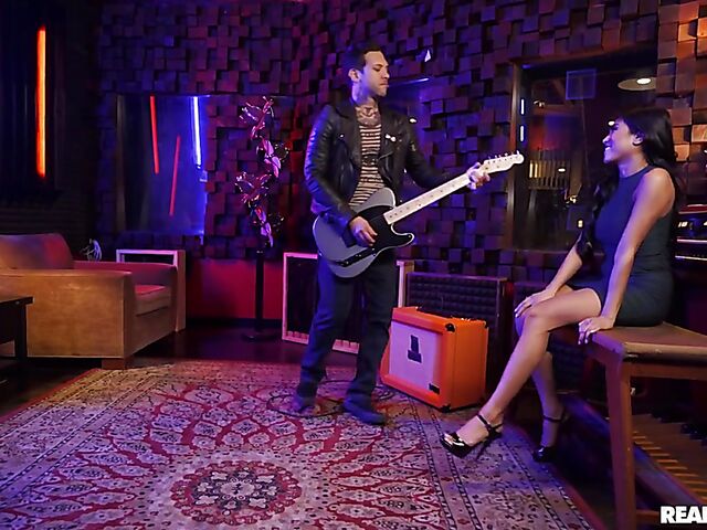 Ember Snow - Dark skinned asian anal with the rockstar