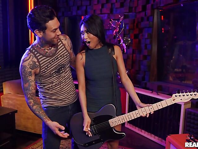 Ember Snow - Dark skinned asian anal with the rockstar