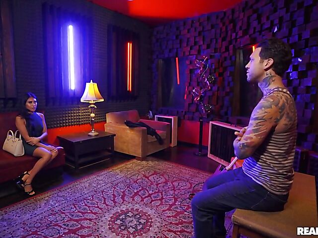 Ember Snow - Dark skinned asian anal with the rockstar