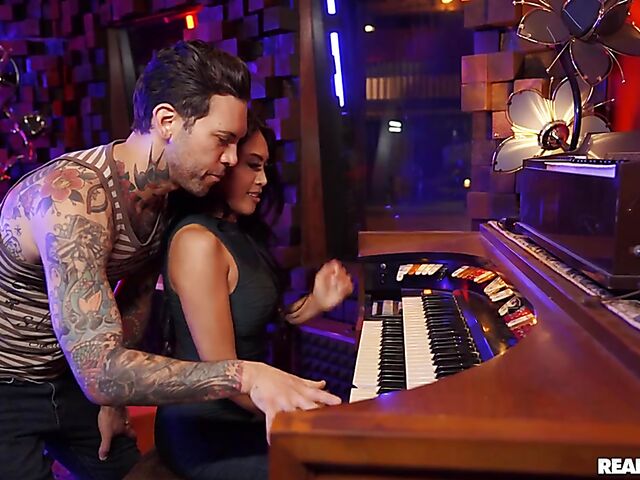 Ember Snow - Dark skinned asian anal with the rockstar