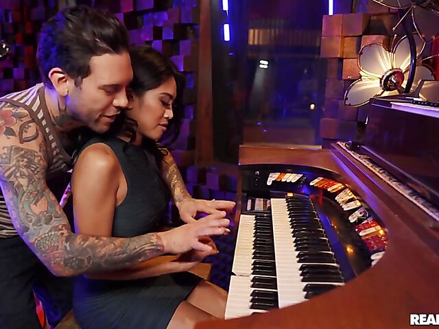 Ember Snow - Dark skinned asian anal with the rockstar