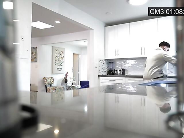 Spycam sex with round assed latina maid Julianna Vega