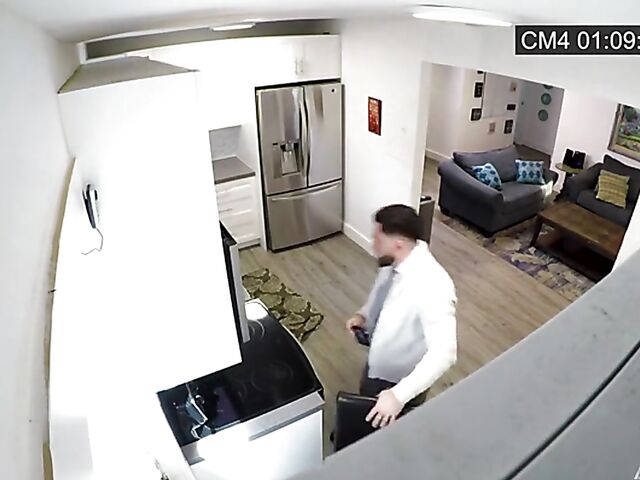 Spycam sex with round assed latina maid Julianna Vega