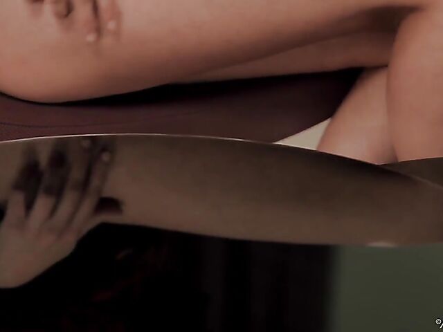 Sexy solo with beautiful Daria showing off her long lipped shaved pussy