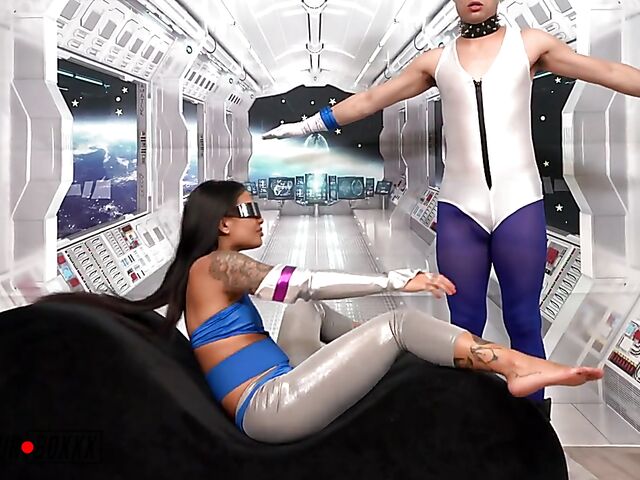 Paisley Paige - Spaceship fuck with a man in pantyhose