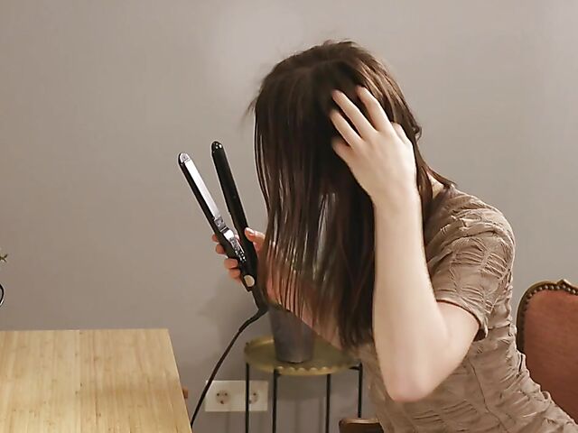 Teen babe Deepika can't keep her fingers off her bald pussy