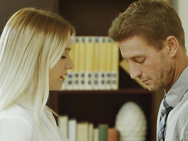 Ryan Mclane fucks his sweet blonde secretary Kenna James in his home office