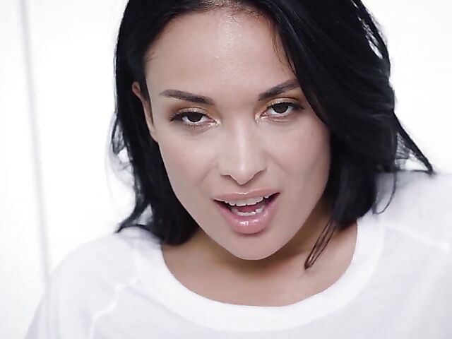 Big tits pornstar JOI with raven-haired Anissa Kate