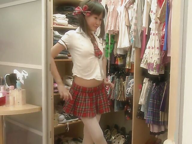 Aliona - Tiny asian teen masturbation in her school uniform