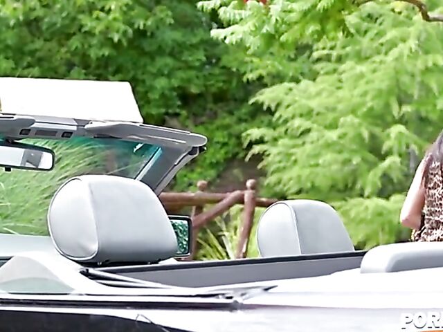 Polly Pons - Black and asian interracial banging outside