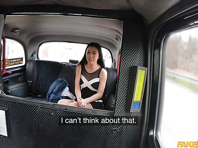 Taxi fuck with shaved asian slut Alina Crystall