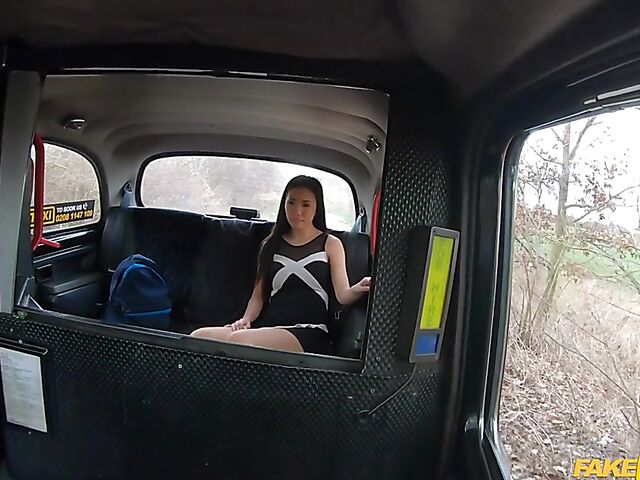 Taxi fuck with shaved asian slut Alina Crystall